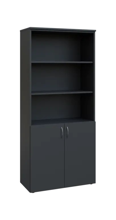 BN 5 - 8DN3 kancelářská skříň, 2-dveřová/nika, 1800x800x400, antracit