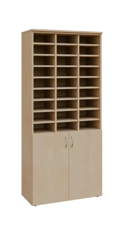 BRG - 5 kancelářská skříň, 2-dveřová, 3x registrační vložka, 1800x800x400, bříza irská