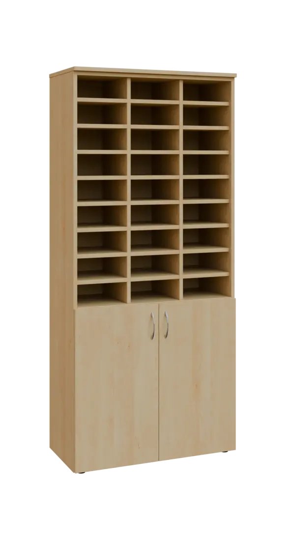 BRG - 5 kancelářská skříň, 2-dveřová, 3x registrační vložka, 1800x800x400, javor horský