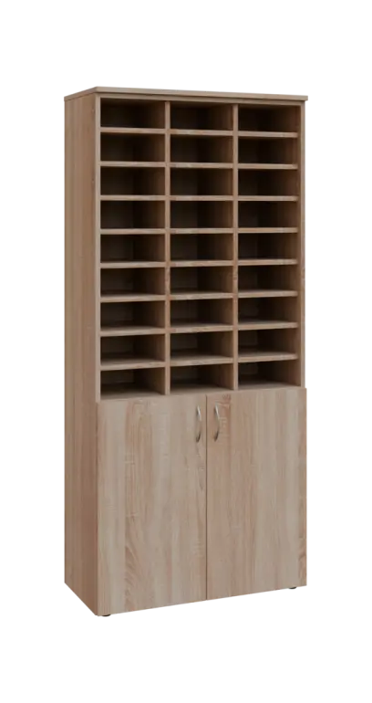 BRG - 5 kancelářská skříň, 2-dveřová, 3x registrační vložka, 1800x800x400, dub bardolino