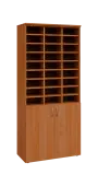 BRG - 5 kancelářská skříň, 2-dveřová, 3x registrační vložka, 1800x800x400, olše jantar