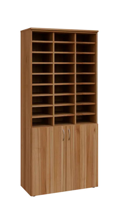 BRG - 5 kancelářská skříň, 2-dveřová, 3x registrační vložka, 1800x800x400, ořech světlý