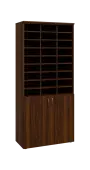 BRG - 5 kancelářská skříň, 2-dveřová, 3x registrační vložka, 1800x800x400, ořech královský