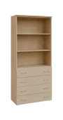 BN 5 - 84ZN kancelářská skříň, 4-zásuvková/nika, 1800x800x400, bříza irská