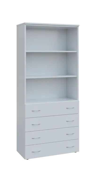 BN 5 - 84ZN kancelářská skříň, 4-zásuvková/nika, 1800x800x400, bílá