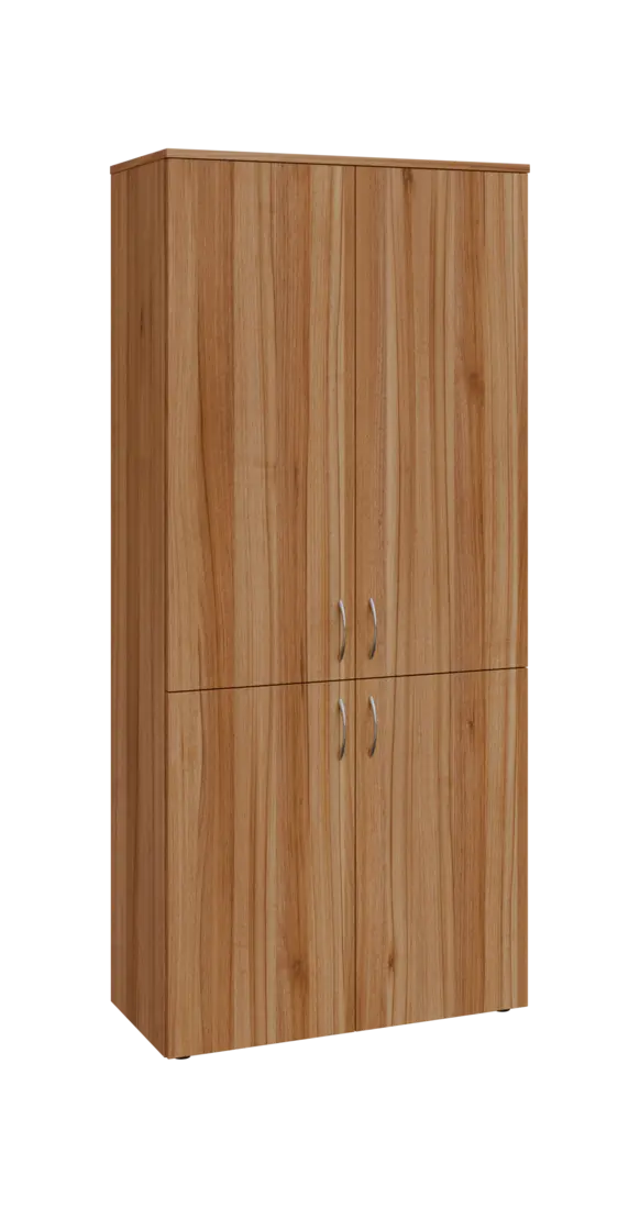 BN 5 - 84D kancelářská skříň, 4-dveřová, 1800x800x400, ořech světlý