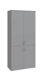 BN 5 - 84D kancelářská skříň, 4-dveřová, 1800x800x400, šedá