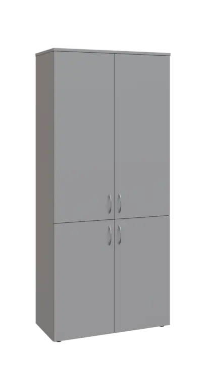 BN 5 - 84D kancelářská skříň, 4-dveřová, 1800x800x400, šedá