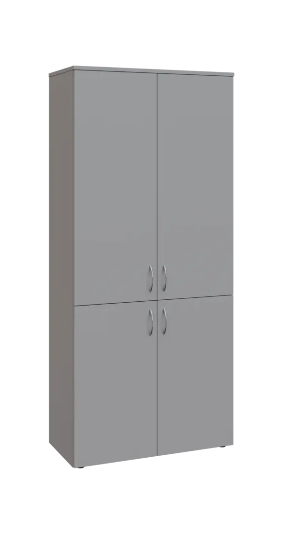 BN 5 - 84D kancelářská skříň, 4-dveřová, 1800x800x400, šedá