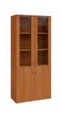 BN 5 - 8DS kancelářská skříň, 4-dveřová/prosklená, 1800x800x400, olše jantar