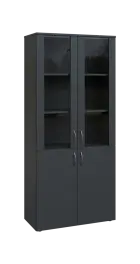 BN 5 - 8DS kancelářská skříň, 4-dveřová/prosklená, 1800x800x400, antracit