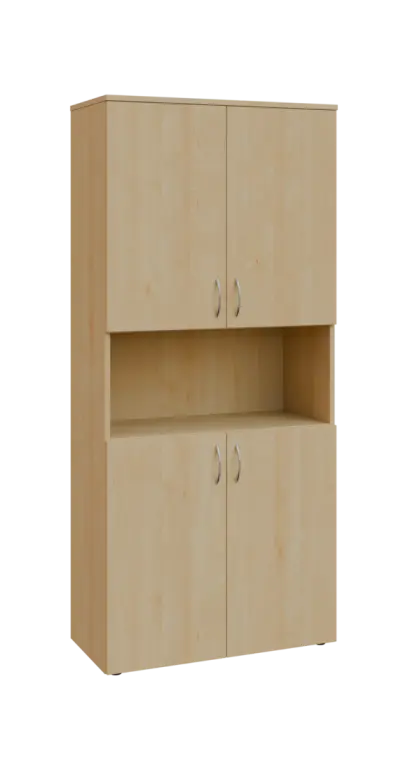 BN 5 - 84DN kancelářská skříň, 4-dvéřová/nika, 1800x800x400, javor horský