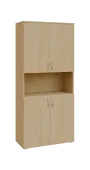 BN 5 - 84DN kancelářská skříň, 4-dvéřová/nika, 1800x800x400, javor horský