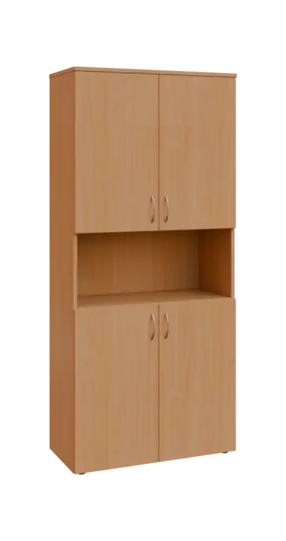 BN 5 - 84DN kancelářská skříň, 4-dvéřová/nika, 1800x800x400, buk royal