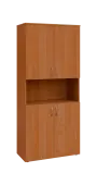 BN 5 - 84DN kancelářská skříň, 4-dvéřová/nika, 1800x800x400, olše jantar