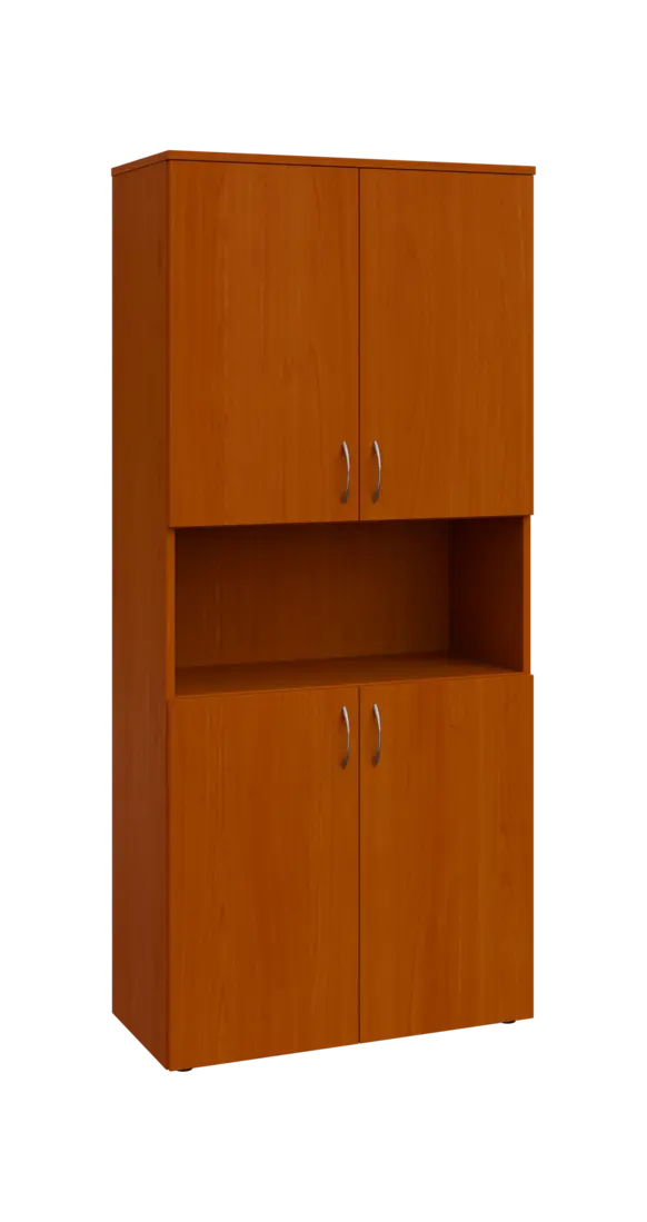 BN 5 - 84DN kancelářská skříň, 4-dvéřová/nika, 1800x800x400, třešeň šumavská