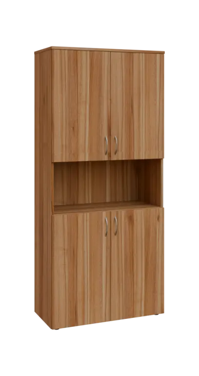 BN 5 - 84DN kancelářská skříň, 4-dvéřová/nika, 1800x800x400, ořech světlý