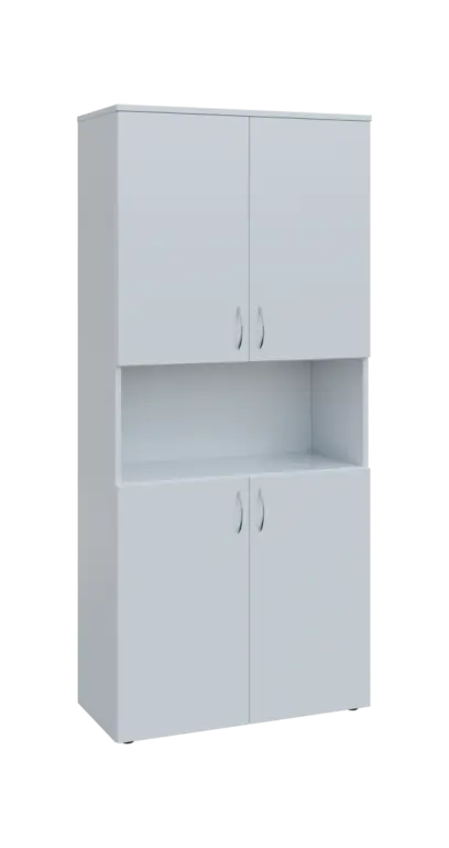 BN 5 - 84DN kancelářská skříň, 4-dvéřová/nika, 1800x800x400, bílá