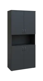 BN 5 - 84DN kancelářská skříň, 4-dvéřová/nika, 1800x800x400, antracit
