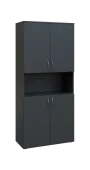 BN 5 - 84DN kancelářská skříň, 4-dvéřová/nika, 1800x800x400, antracit