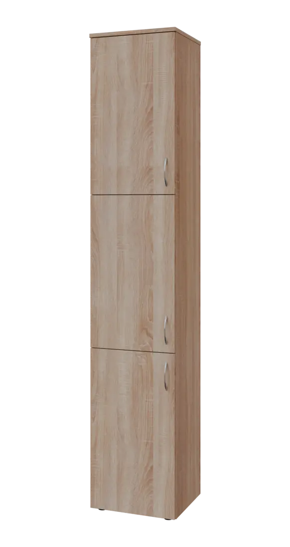 BN 6 - 43D kancelářská skříň, 3-dveřová, levá, 2150x400x400, dub bardolino