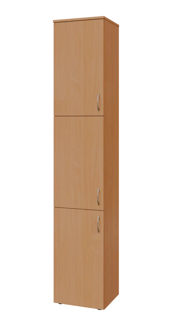 BN 6 - 43D kancelářská skříň, 3-dveřová, levá, 2150x400x400, buk royal