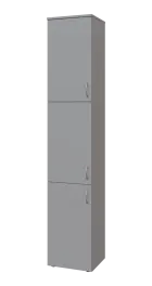 BN 6 - 43D kancelářská skříň, 3-dveřová, levá, 2150x400x400, šedá