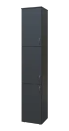 BN 6 - 43D kancelářská skříň, 3-dveřová, levá, 2150x400x400, antracit
