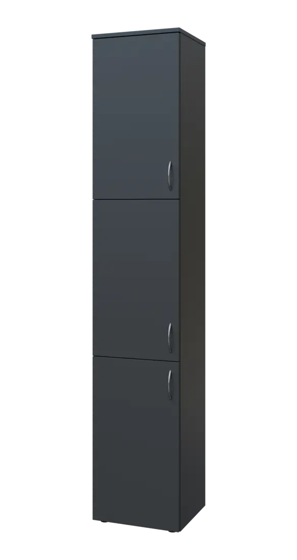 BN 6 - 43D kancelářská skříň, 3-dveřová, levá, 2150x400x400, antracit