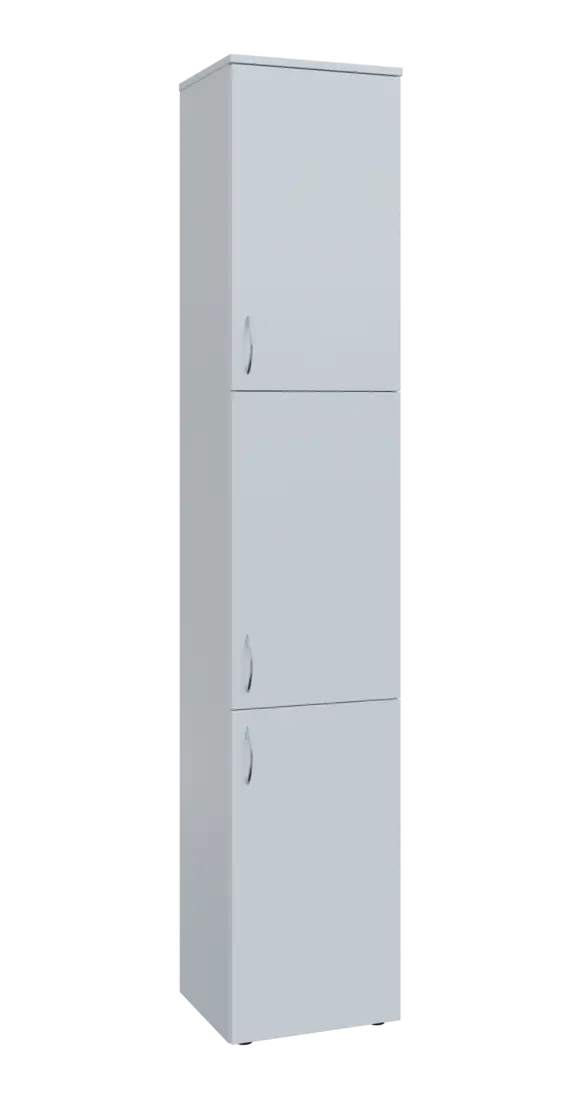 BN 6 - 43D kancelářská skříň, 3-dveřová, pravá, 2150x400x400, bílá