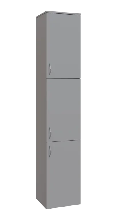 BN 6 - 43D kancelářská skříň, 3-dveřová, pravá, 2150x400x400, šedá