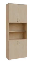 BN 6 - 84DN kancelářská skříň, 4-dveřová/nika, 2150x800x400, bříza irská