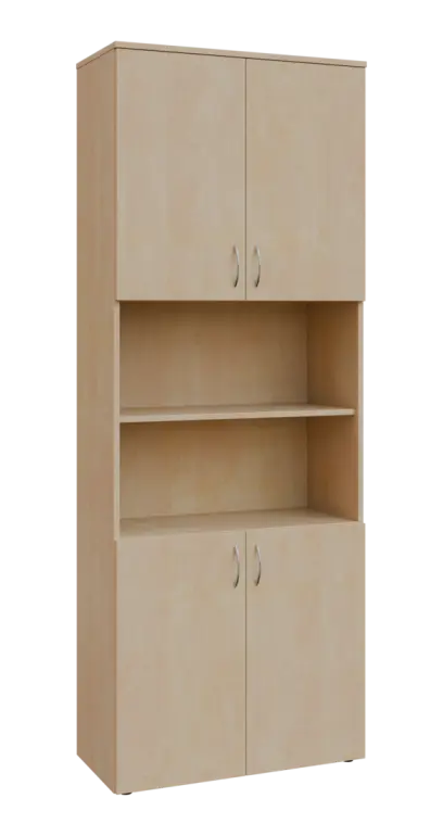 BN 6 - 84DN kancelářská skříň, 4-dveřová/nika, 2150x800x400, bříza irská