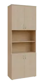 BN 6 - 84DN kancelářská skříň, 4-dveřová/nika, 2150x800x400, bříza irská
