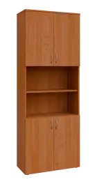 BN 6 - 84DN kancelářská skříň, 4-dveřová/nika, 2150x800x400, olše jantar