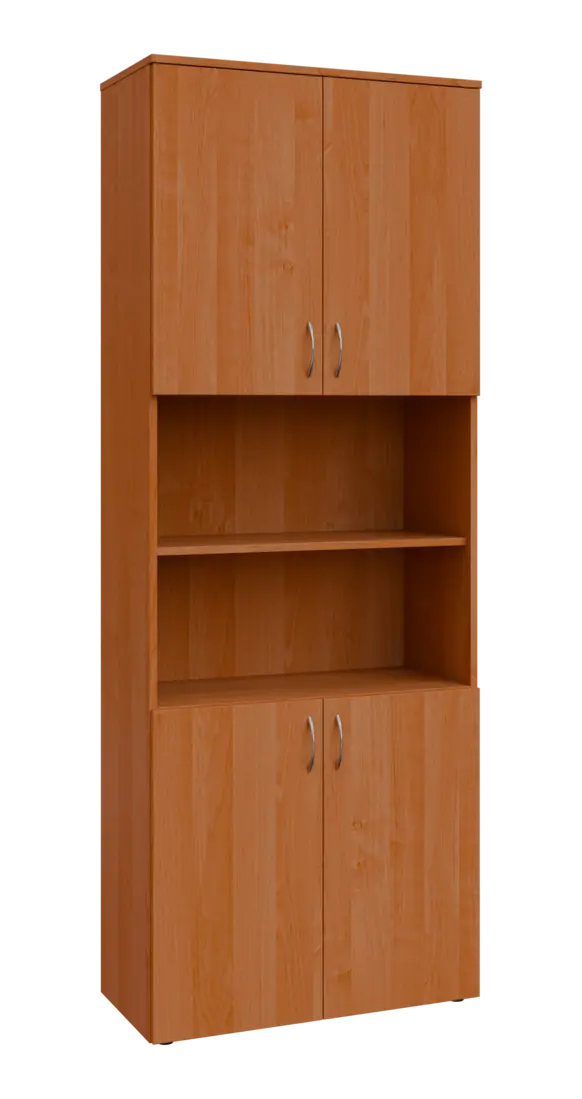 BN 6 - 84DN kancelářská skříň, 4-dveřová/nika, 2150x800x400, olše jantar