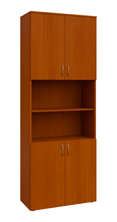BN 6 - 84DN kancelářská skříň, 4-dveřová/nika, 2150x800x400, třešeň šumavská