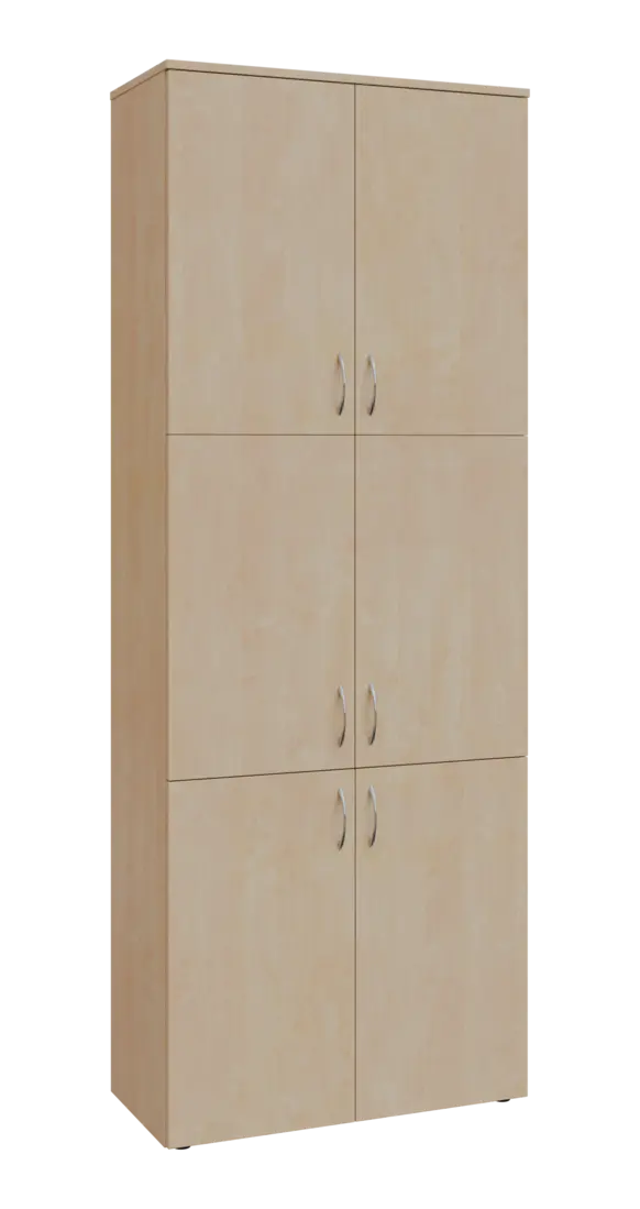 BN 6 - 86D kancelářská skříň, 6-dveřová, 2150x800x400, bříza irská