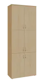 BN 6 - 86D kancelářská skříň, 6-dveřová, 2150x800x400, javor horský