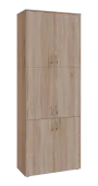 BN 6 - 86D kancelářská skříň, 6-dveřová, 2150x800x400, dub bardolino