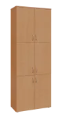 BN 6 - 86D kancelářská skříň, 6-dveřová, 2150x800x400, buk royal