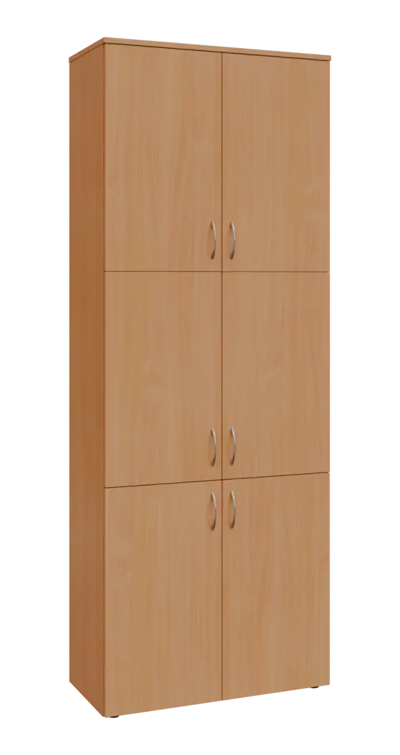 BN 6 - 86D kancelářská skříň, 6-dveřová, 2150x800x400, buk royal