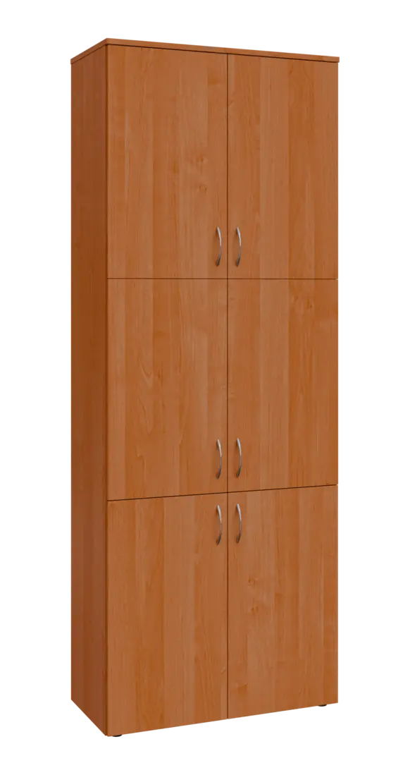 BN 6 - 86D kancelářská skříň, 6-dveřová, 2150x800x400, olše jantar