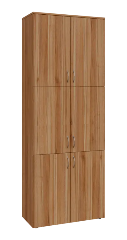 BN 6 - 86D kancelářská skříň, 6-dveřová, 2150x800x400, ořech světlý