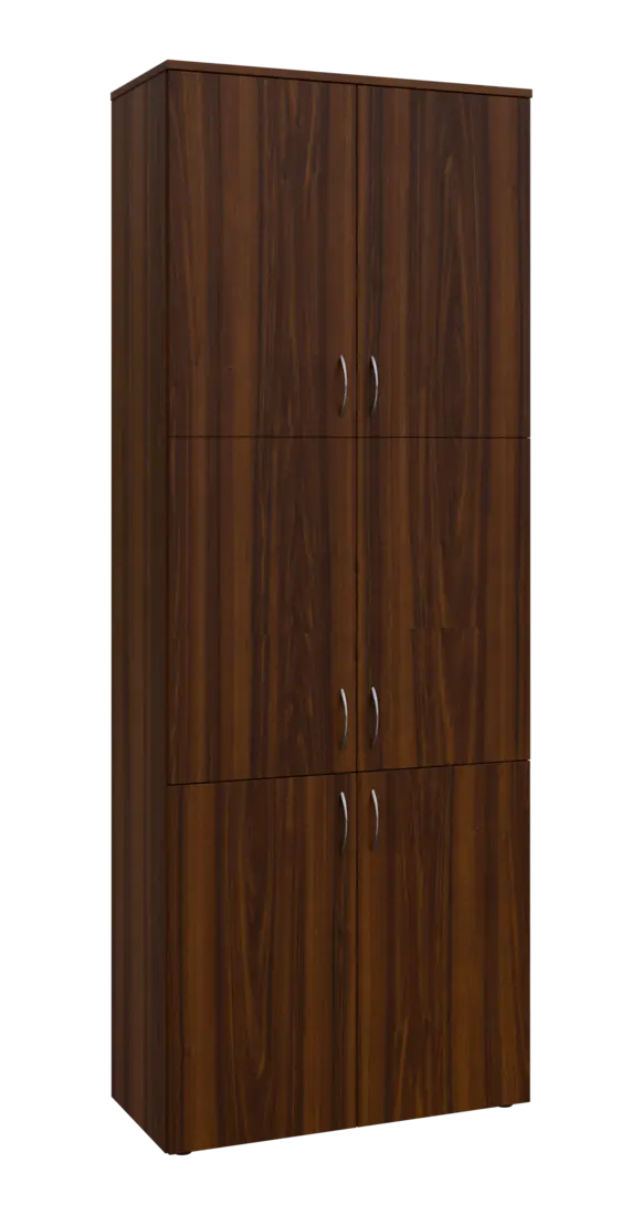 BN 6 - 86D kancelářská skříň, 6-dveřová, 2150x800x400, ořech královský