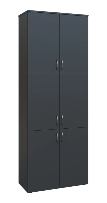 BN 6 - 86D kancelářská skříň, 6-dveřová, 2150x800x400, antracit