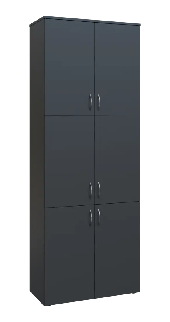 BN 6 - 86D kancelářská skříň, 6-dveřová, 2150x800x400, antracit