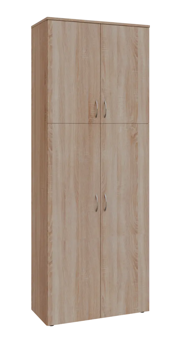 BN 6 - 84D kancelářská skříň, 4-dveřová, 2150x800x400, dub bardolino