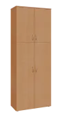 BN 6 - 84D kancelářská skříň, 4-dveřová, 2150x800x400, buk royal