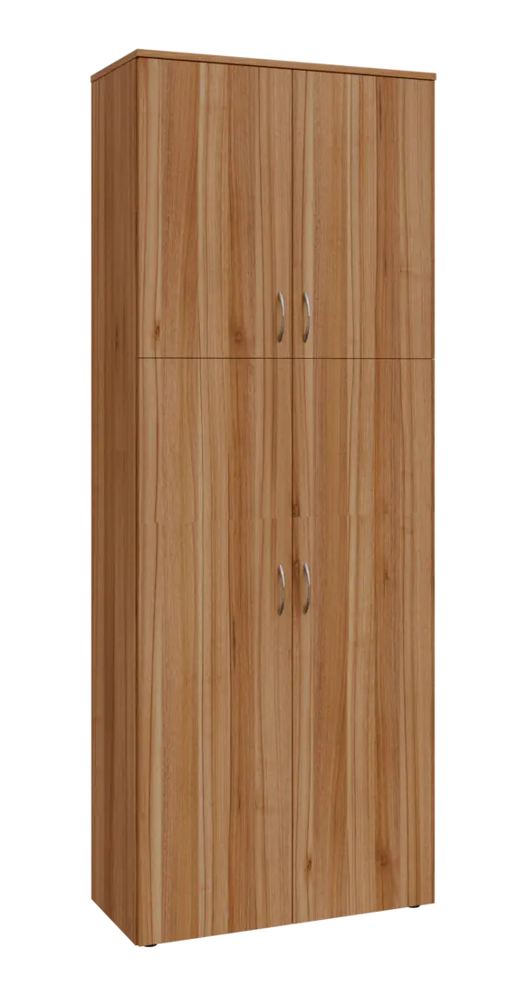 BN 6 - 84D kancelářská skříň, 4-dveřová, 2150x800x400, ořech světlý